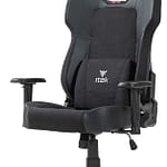 itek Gaming Chair SHUTTLE PM66 - PVCย e Tessuto- Braccioli 3D- Nero Nero