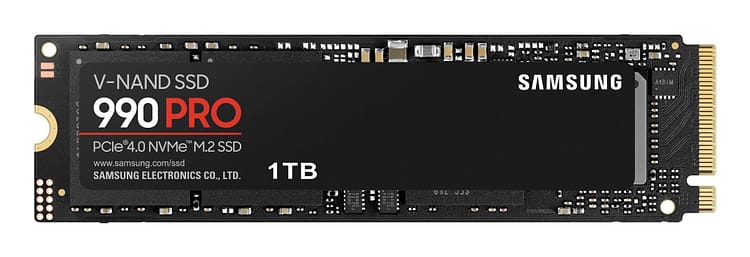 SAMSUNG SSD 990 PRO 1TB MZ-V9P1T0BW PCIe 4×4 NVME R/W 7450/6900 (SIAE)