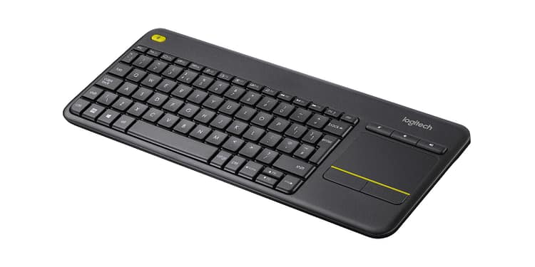 Tastiera LOGITECH RETAIL – K400 Plus- Wireless- Touchpad- Multimediale- Nera