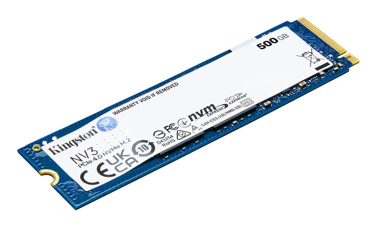 KINGSTON SSD NV3 – 500GB M.2 PCIe Gen4x4 (R3500 – W2100)